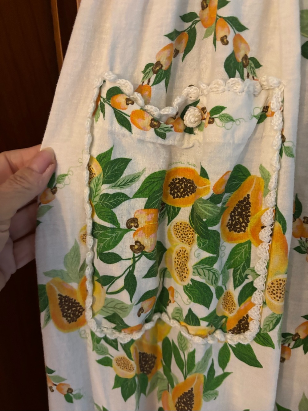 Farm Rio Papaya Salad Scarf Maxi dress - White and Yellow - Picture 8 of 13